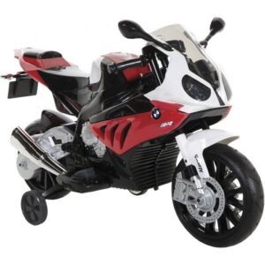 אופנוע ממונע BMW S1000 RR 12V גלגלי גומי אדום שחור