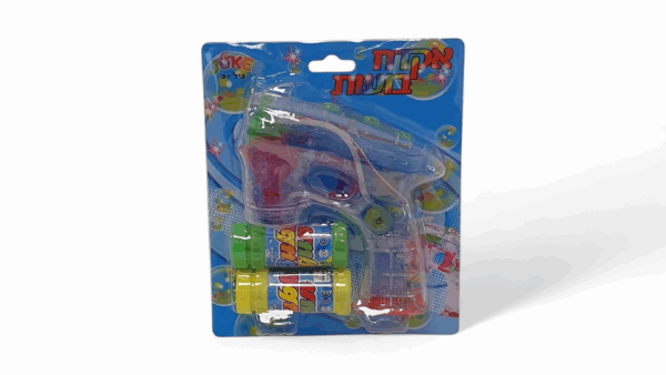 אקדח בועות מנגן+2 מיכלים